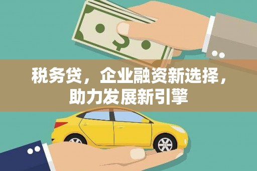 安次税务贷，企业融资新选择，助力发展新引擎