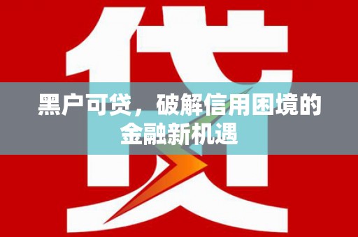 安次黑户可贷，破解信用困境的金融新机遇